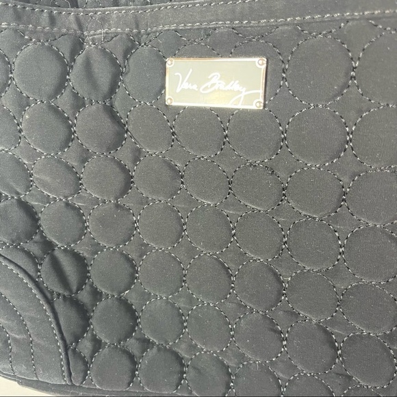 Vera Bradley Black Quilted Rounded Foldover Shoulder Bag - Picture 5 of 5